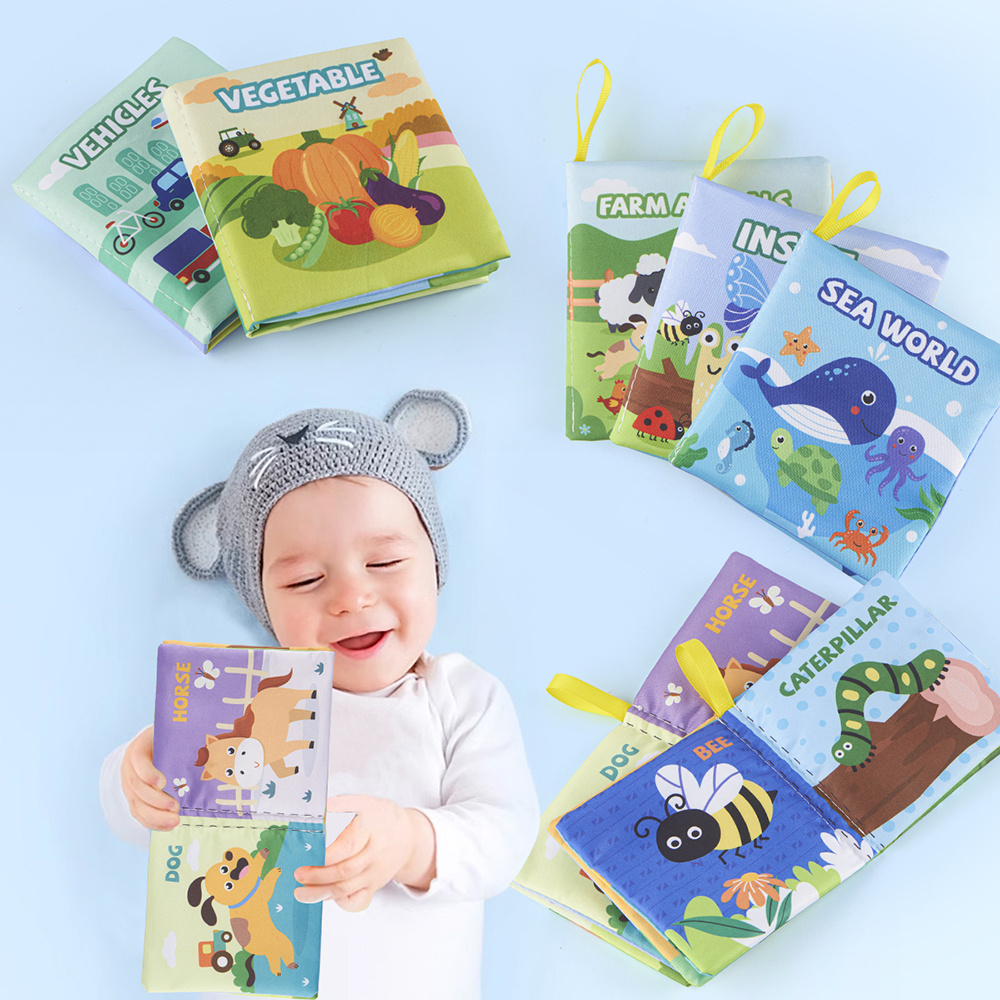 9pcs Set Preschool Busy Book for Toddlers Sensory Educational Sound Book for Kids Cloth Book for Baby