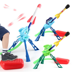 Stamped Rocket Artillery with LED Outdoor Sport Toy for Kids Dinosaur Launcher with High Speed Rocket Activity Toy for Kids