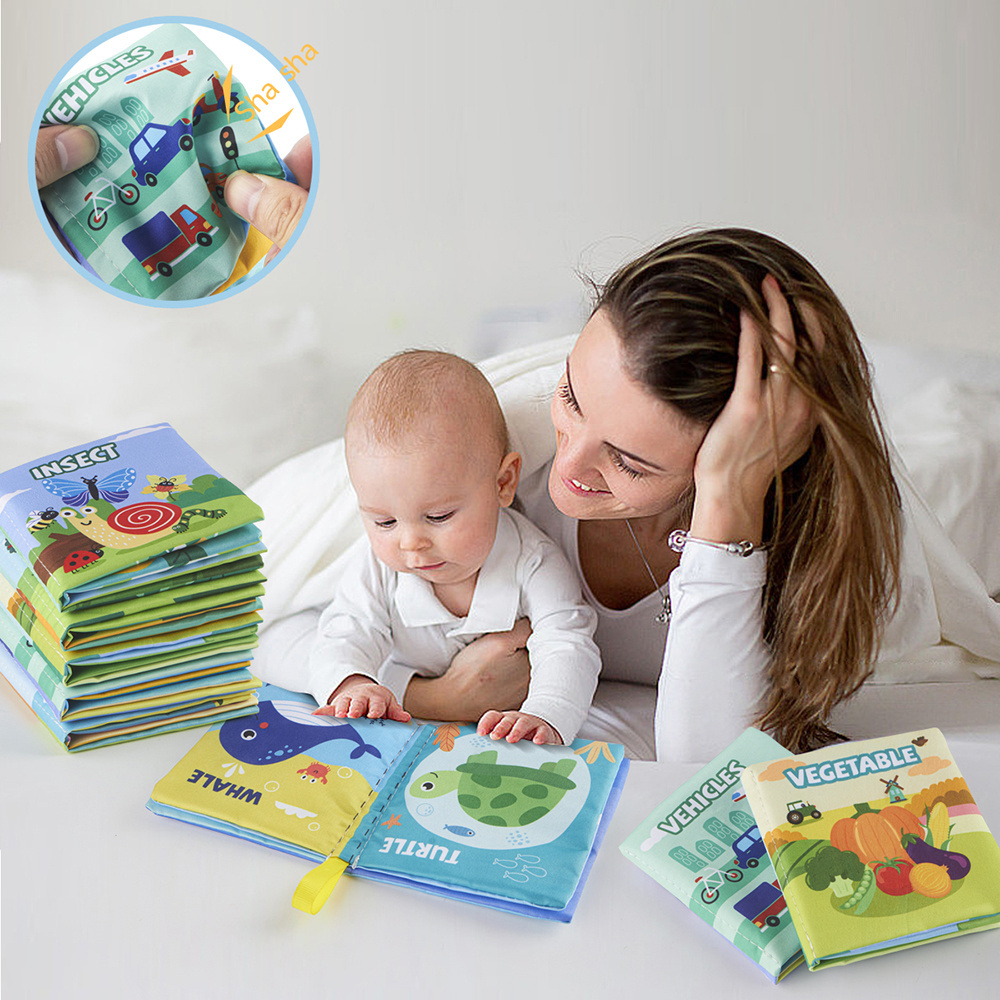 9pcs Set Preschool Busy Book for Toddlers Sensory Educational Sound Book for Kids Cloth Book for Baby