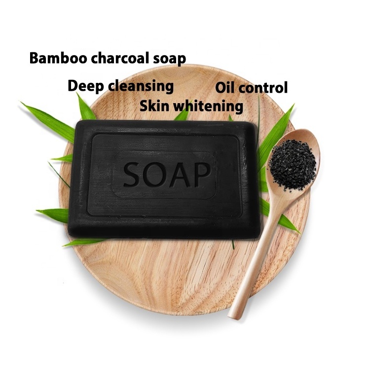 Private label Natural Organic Handmade Exfoliating whitening Bath Charcoal Moroccan Black Soap