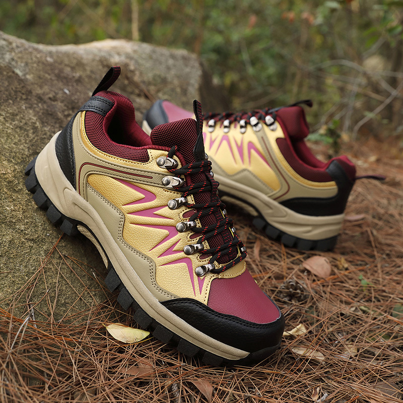 Wholesale Trekking Boots walking Tactical High Cut Microfiber Leather Waterproof outdoor Hiking Shoes