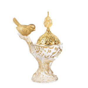 Bird-shaped incense burner on a branch Incense therapy traditional Arab charcoal burner bakhoor burner