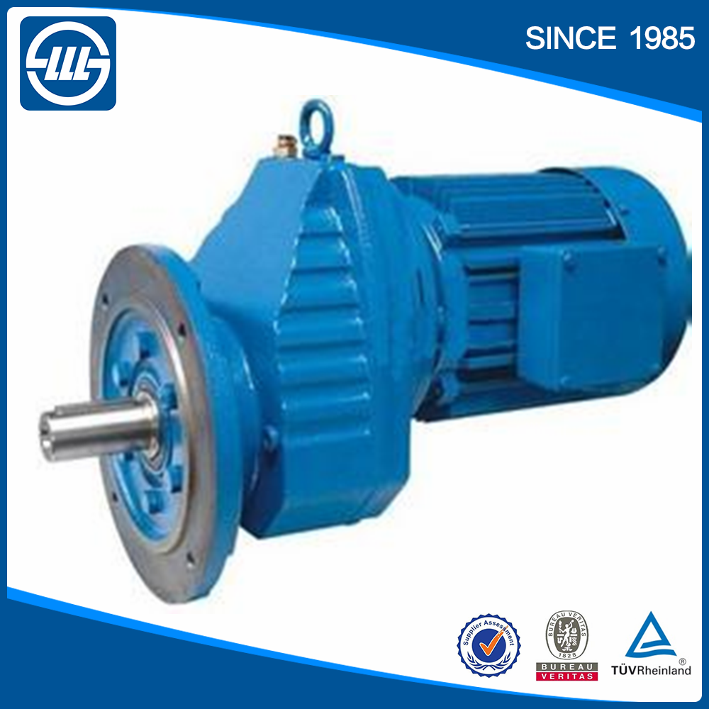 R series coaxial 120 ratio 5 hp electric reduction helical gear motor speed reducer gearbox