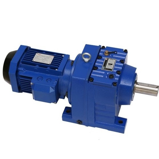 Hot sale R series helical gear box gear speed reducer with 3 shafts gearbox for agricultural machinery motoreductor