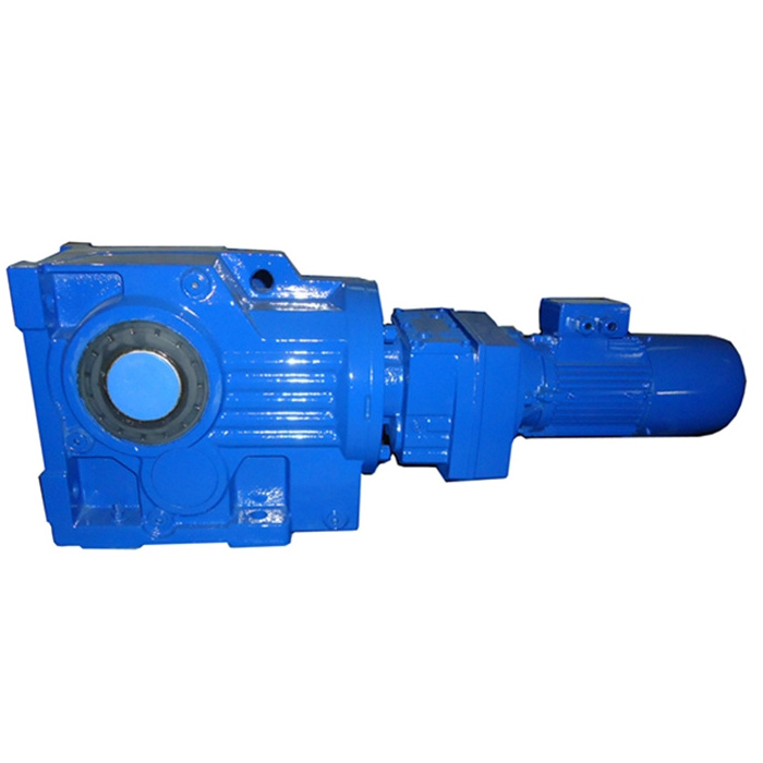 K series helical gearbox 1 1 reduction gearbox gear transmission with ac gear motor flange mounted gear reducer