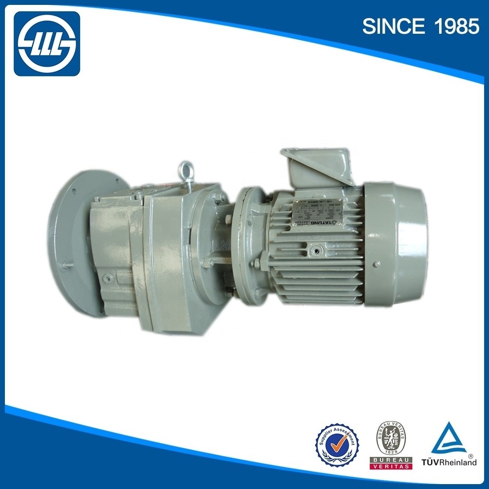 R series coaxial 120 ratio 5 hp electric reduction helical gear motor speed reducer gearbox R47 Rf47 R57 Rf57 R67 R77 Gearbox Bu