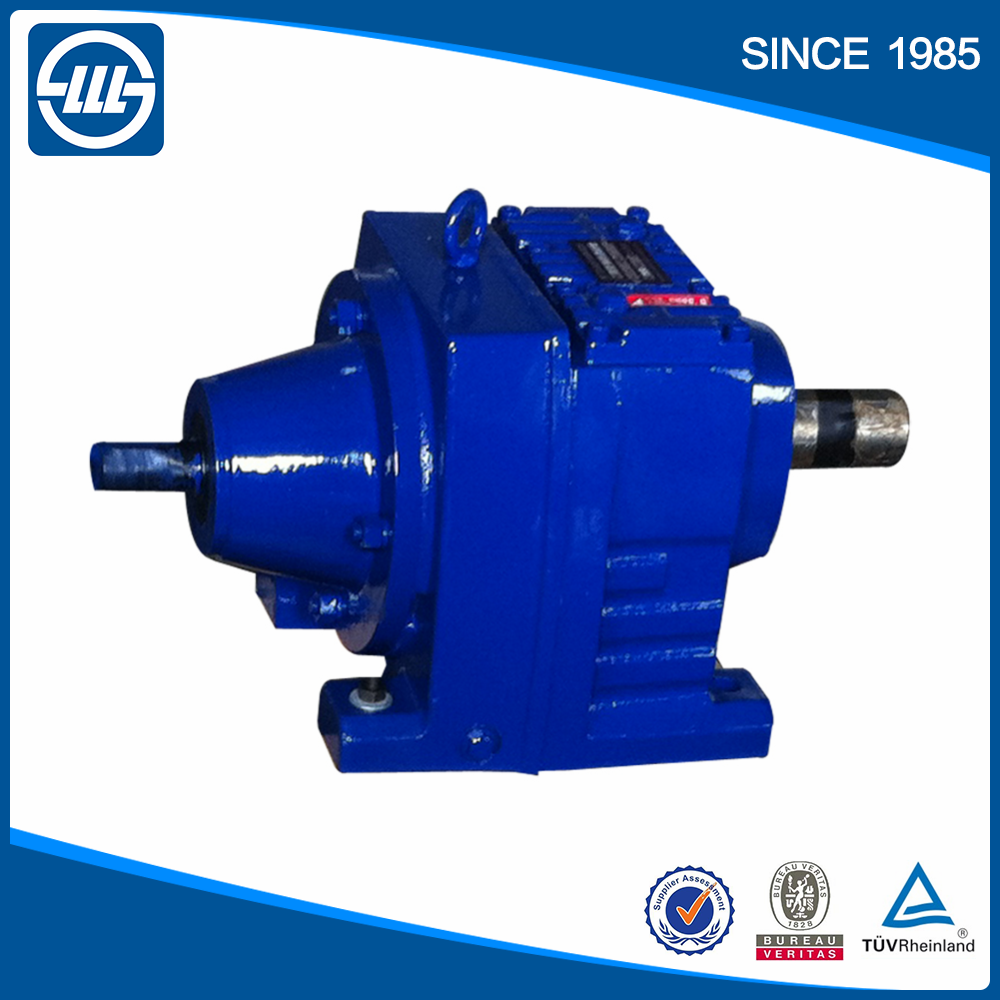 R series coaxial 120 ratio 5 hp electric reduction helical gear motor speed reducer gearbox