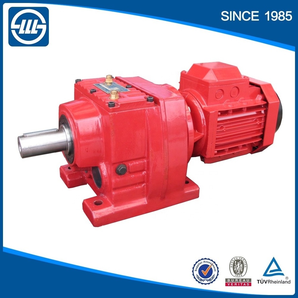 R series coaxial 120 ratio 5 hp electric reduction helical gear motor speed reducer gearbox R47 Rf47 R57 Rf57 R67 R77 Gearbox Bu