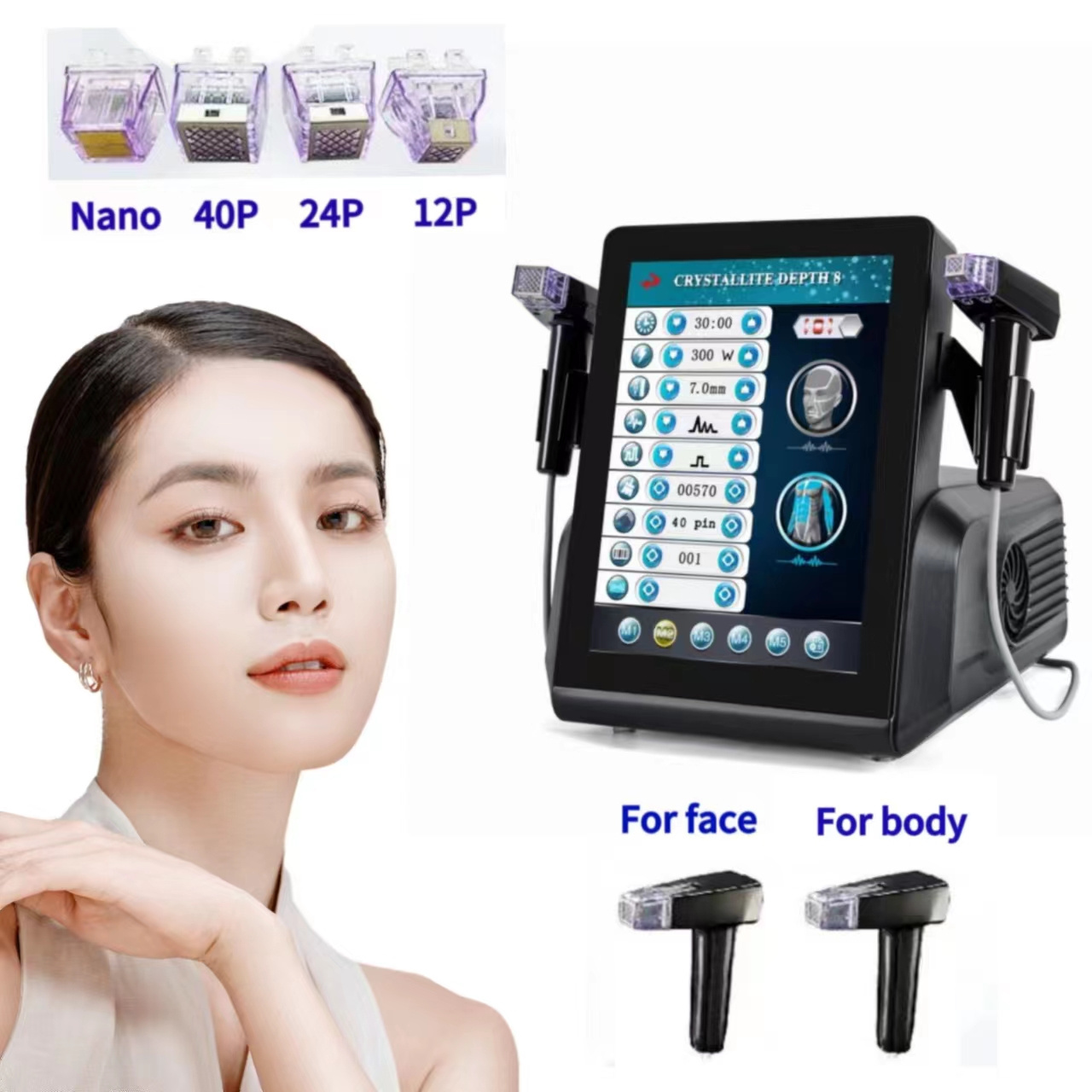 Anti Wrinkle Morpheus8 2in1 Inmode Morpheus 8 Needles Fractional RF Face Body Skin Tightening Machine 8 Morpheus