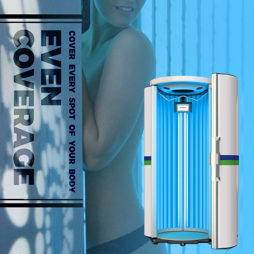 Commercial Solarium F8 Vertical Sun Tanning Machine for Gym Center and Beauty Salon Professional Tanning Booth Tanning Bed