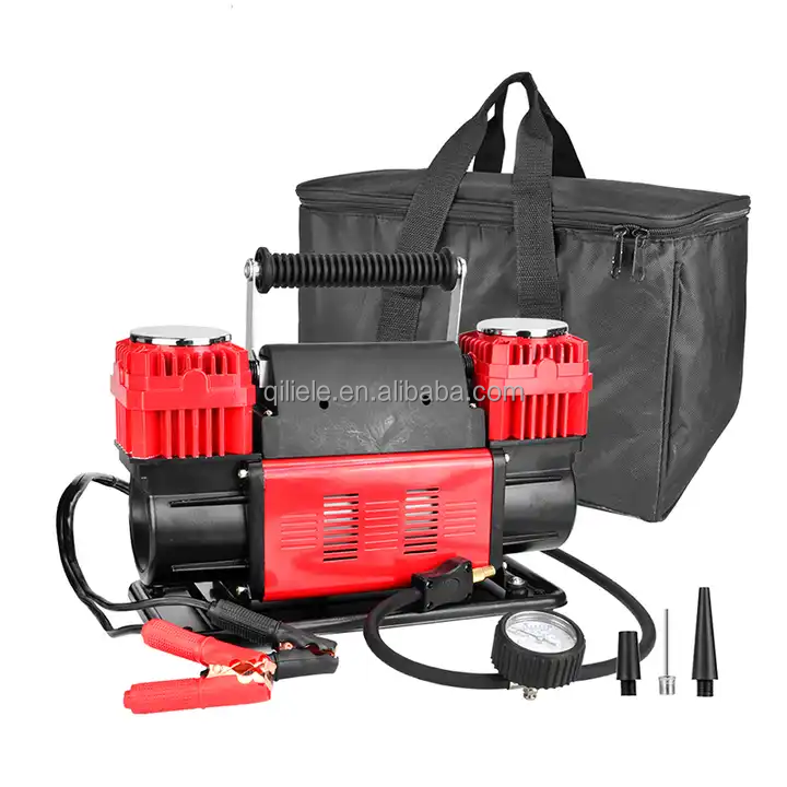 300L/M DC12V 2*60MM Heavy Duty compressor double cylinders DC12v Car Air Compressor 4x4 Tyre Deflator 4wd Inflator Kit Portable