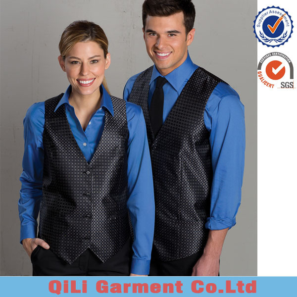 Hotel Staff Uniform Design Bar Waitress vest Uniforms For Hotel Uniform