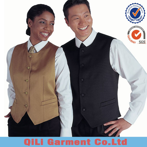 Hotel Staff Uniform Design Bar Waitress vest Uniforms For Hotel Uniform