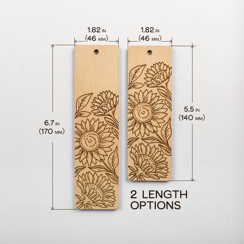 Custom Laser Engraving Wood Blank Bookmark Natural Unfinished,High Quality Personalized Wooden Bookmark Wood Boxed