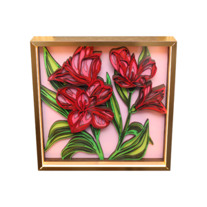 3D wooden carved layered wall art with Aluminum frame and LED