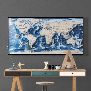 3D wooden world map multi-layered colorful Wall Art Decor For Office and home Living Room