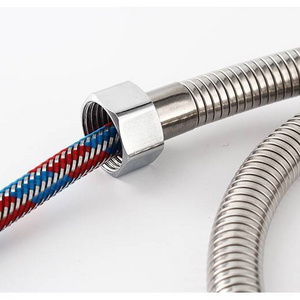 Factory Supplier Bathroom Stainless Steel Flexible Shower Hose Plumbing Brass Pipe Fittings Shower Braided Hose