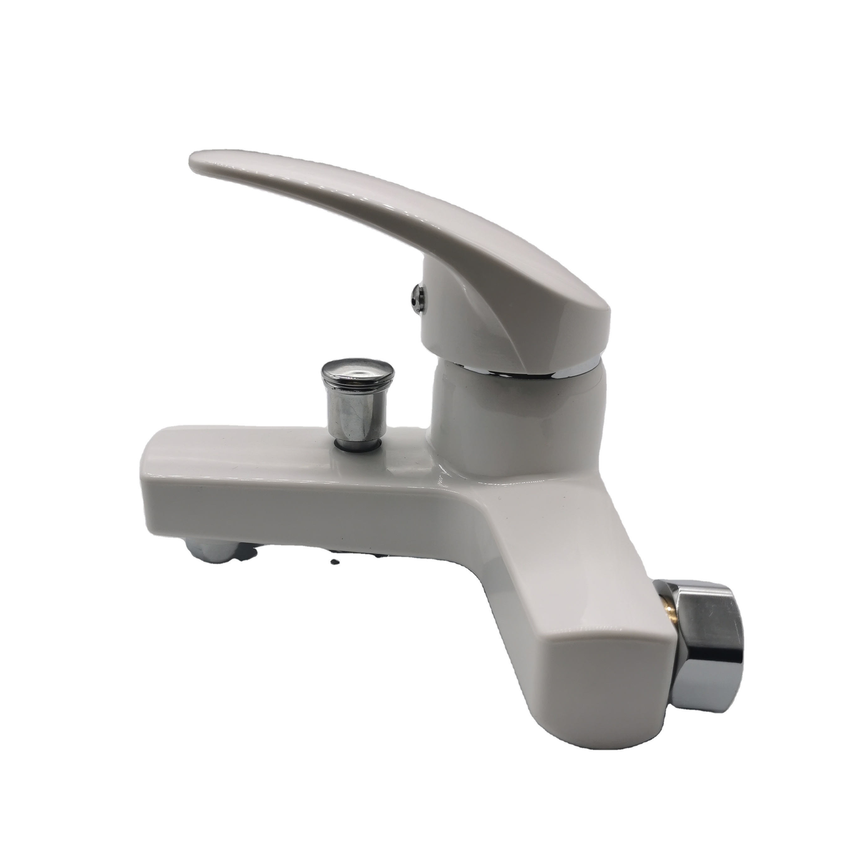 Single lever plastic shower mixer wall mounted faucet for cold and hot water