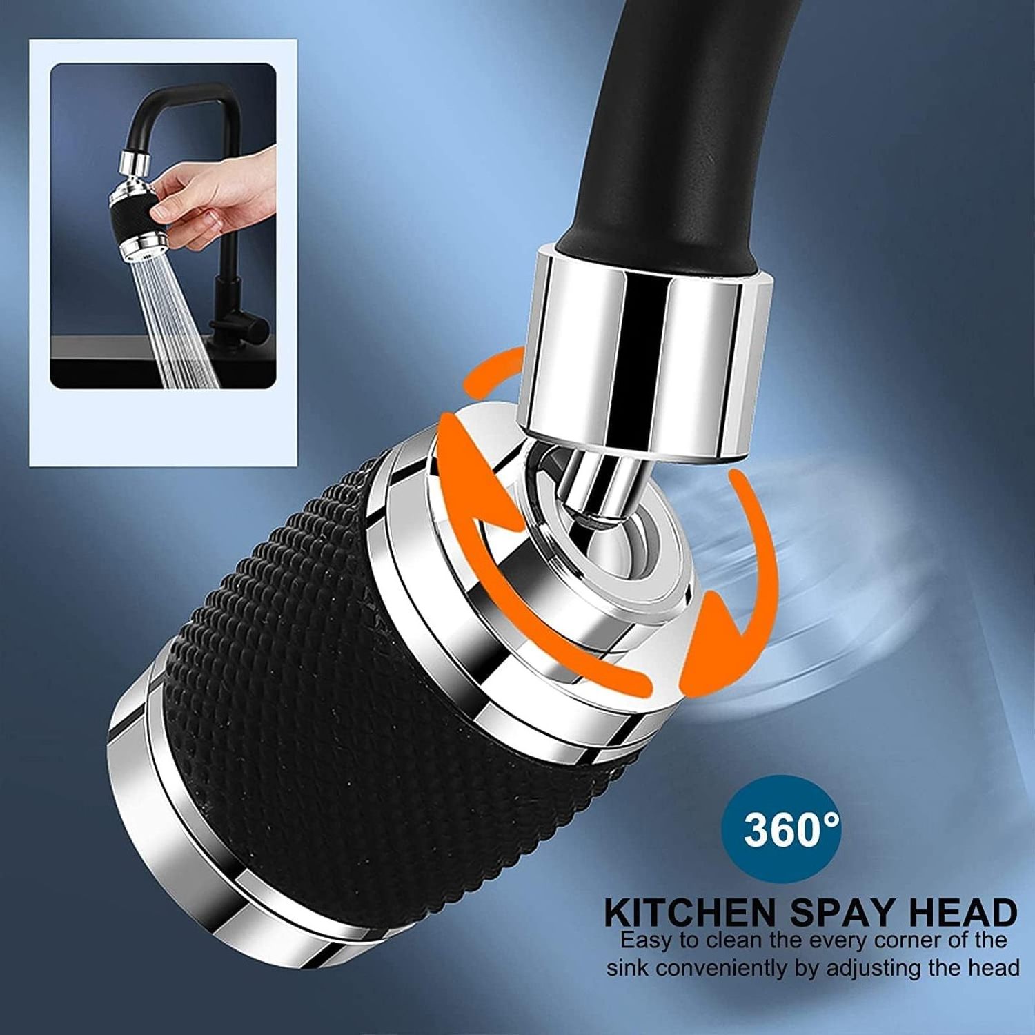 360 Degree Kitchen Tap Head Rotatable Multifunction Bathroom Sink Filter Swivel Extension Water Save Faucet Aerator