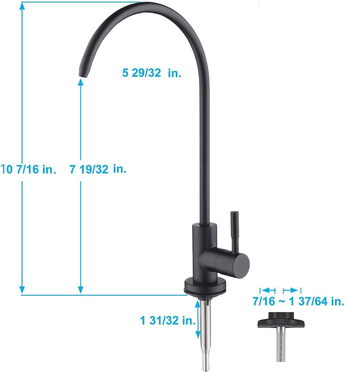 China Kitchen Water Filter Faucet Stainless Steel Water Filtration System Beverage Non-Air Gap RO Faucet