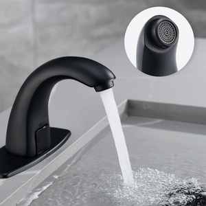 Charmingwater Touchless Bathroom Sink Faucet, Hands Free Automatic Sensor Faucet with Hole Cover Plate, Chrome