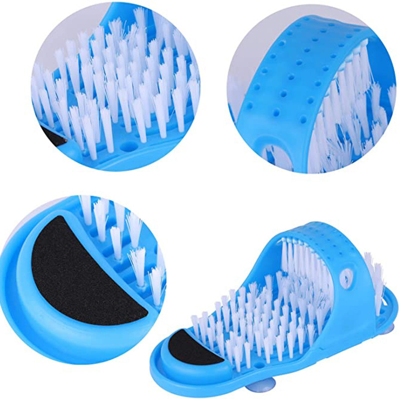 Feet Cleaner Washer Silicone Bathroom Foot Scrubber Spas Massage Exfoliating Cleaning Slipper Shower Washer Bath Supplies