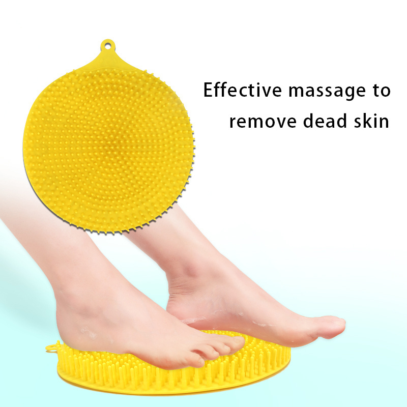 Wholesale Silicone Foot Body Bath Scrubber Brush Massager Cleaner For Shower Floor With Suction Cup