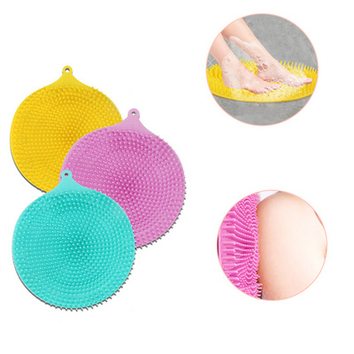 Wholesale Silicone Foot Body Bath Scrubber Brush Massager Cleaner For Shower Floor With Suction Cup