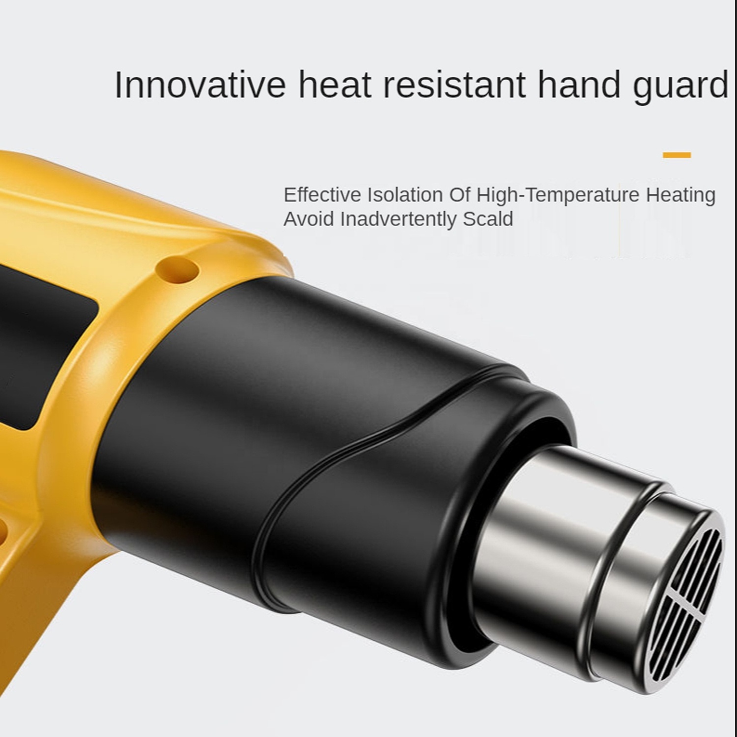 2000W Industrial/DIY Grade Heat Gun Shrink Wrap Electric Hot Air Temperature Adjustment Candles Welding-220V Output Power 1600W