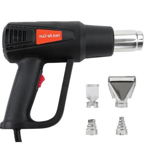 Heat Gun Nozzles Kit Hot Air Gun Accessories for DIY Shrink Wrap Thermal Power Tool Peeling Paint temperature 110V Adjustable