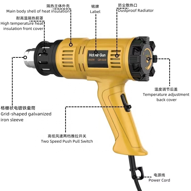 qili 620B Brand New Packaging Oem Industrial One Hit Accessory Pneumatic Other Power Tool Portable Heat Gun