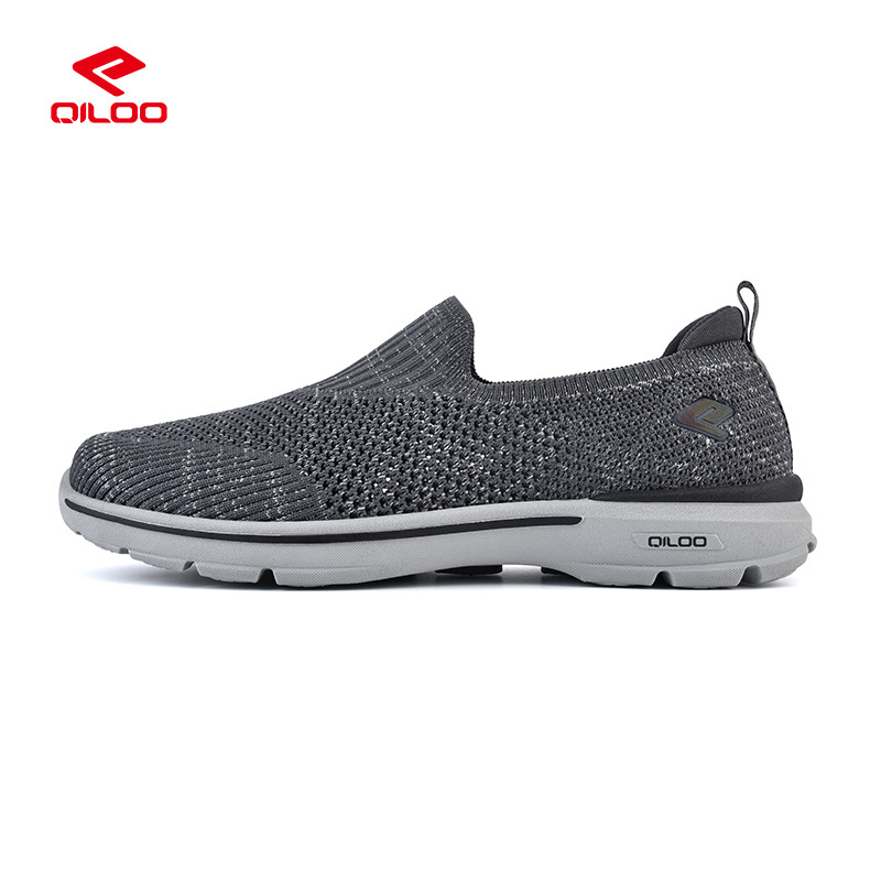 QILOO High-Style Gym Training Shoes Custom OEM/ODM Black Casual Sneakers Classic Men's Walking Shoes with Personality