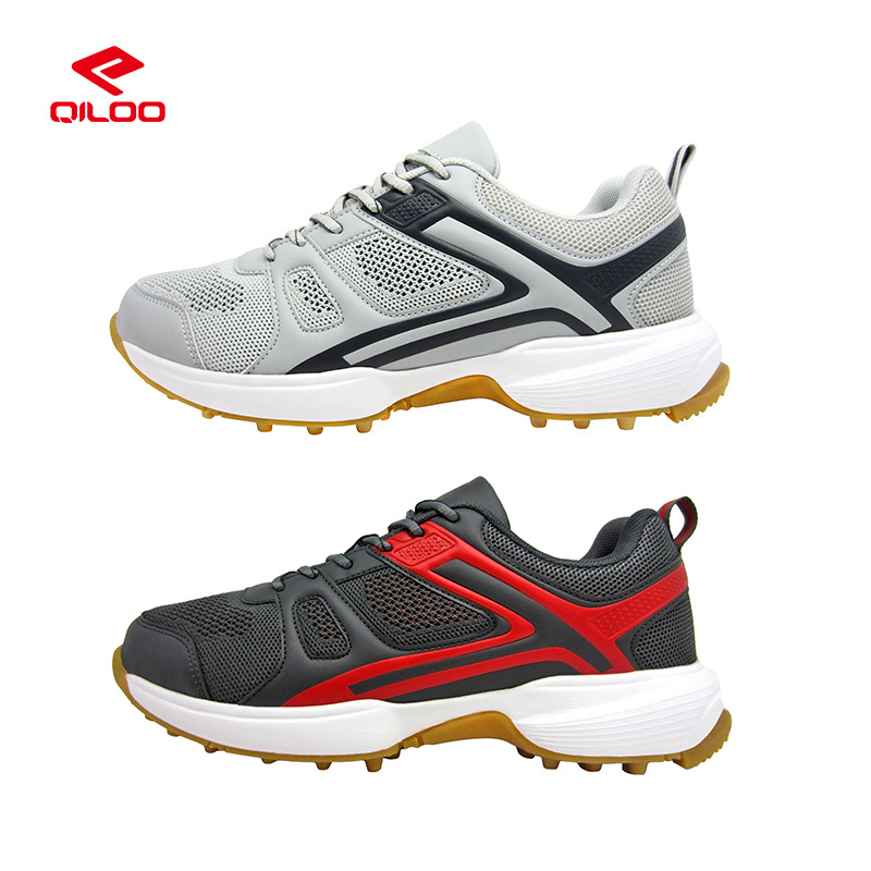 QILOO OEM/ODM New arrival training shoes custom Track and field shoes non slip sport Cricket sneakers baseball shoes for Men