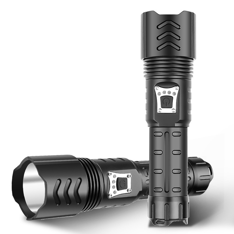 XHP90 Tactical Emergency Aluminum USB Led Torch Rechargeable 18650 26650 Battery Powerful Zoom LED XHP90 Flashlight