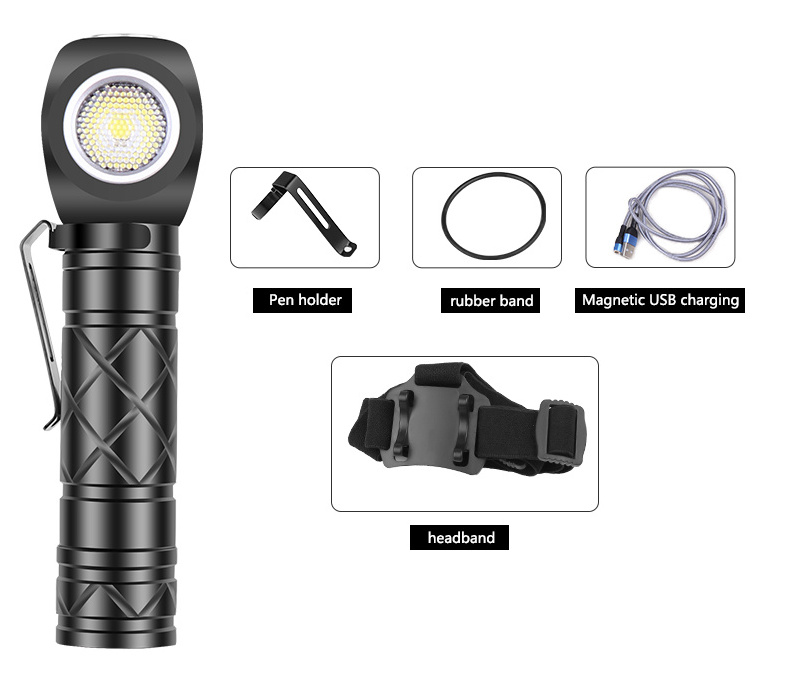 Aluminum USB XHP50 Led Flashlight Magnetic charging IPX4 800 Lumen Led XHP50.2 Headlamp