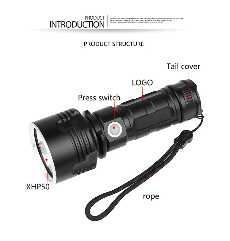 XHP70 Super Powerful LED Flashlight XM-L2 Tactical Torch USB Rechargeable Linterna Waterproof Lamp Ultra Bright Lantern