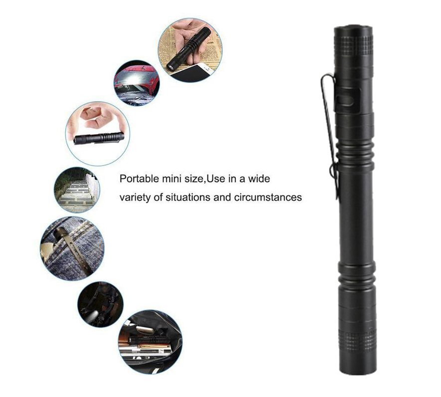 365nm 3W LED UV Penlight Mini UV LED Pen Light With Clip Function UV Pen Flashlight For Pet Urine Detect Use AAA Battery