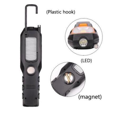 5000Lm COB LED Worklight USB Rechargeable Power Output Torch Flexible Magnetic Inspection Lamp Flashlight Emergency Light