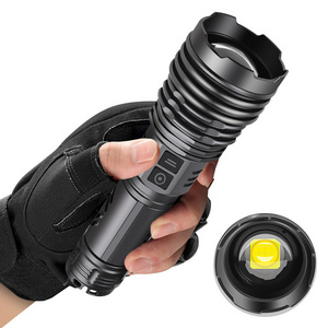 10000 lumen Rechargeable LED Torch Light XHP160 18650 26650 High Power Flashlight Tactical Lantern  LED Flashlight