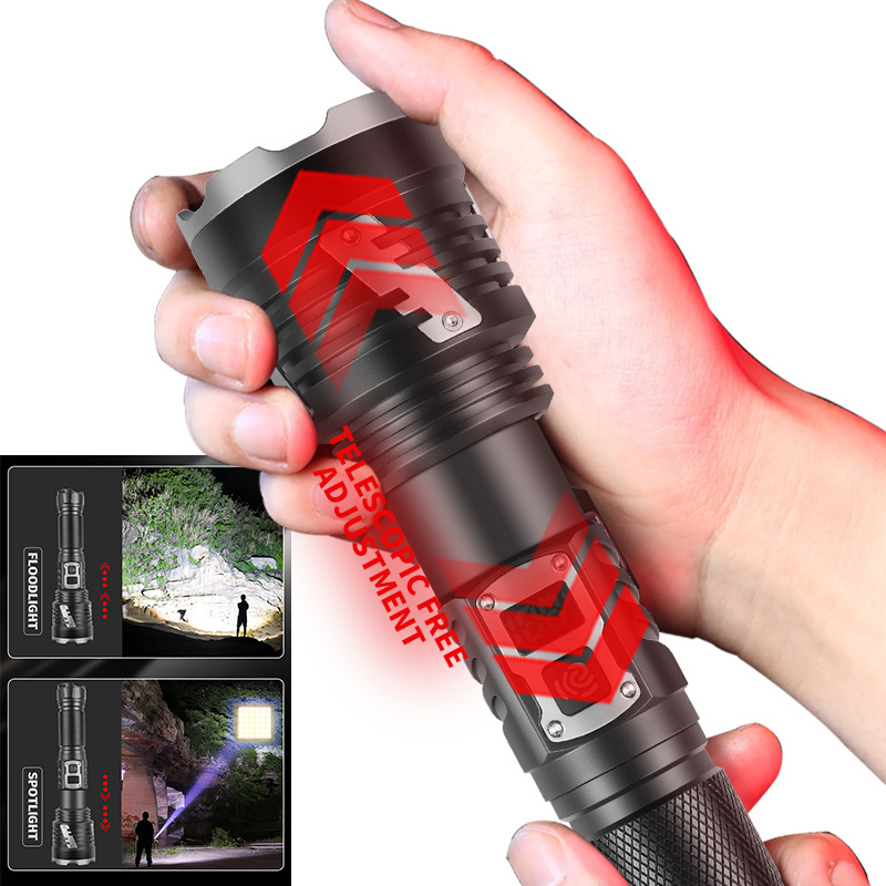 New Design XHP360 Ultra High 1500 Lumen Flashlight Power Display Support Output Torch Ultra Long Shot 1500m Flashlights