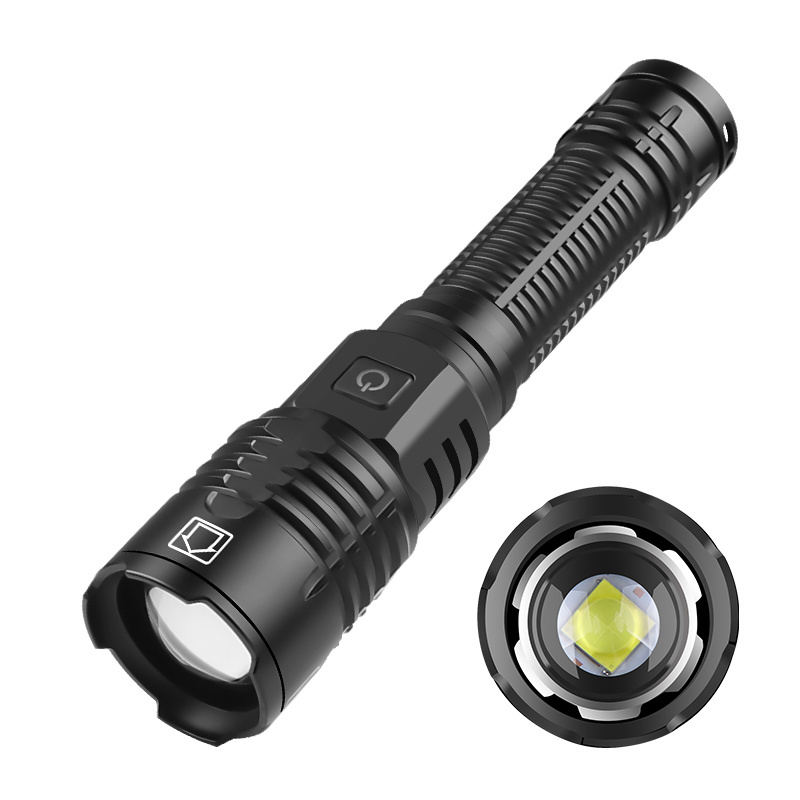 1500lumen XHP70  21700/18650 battery  zoom waterproof Aluminum rechargeable LED Hunting Lamp for Camping 10km Flashlight