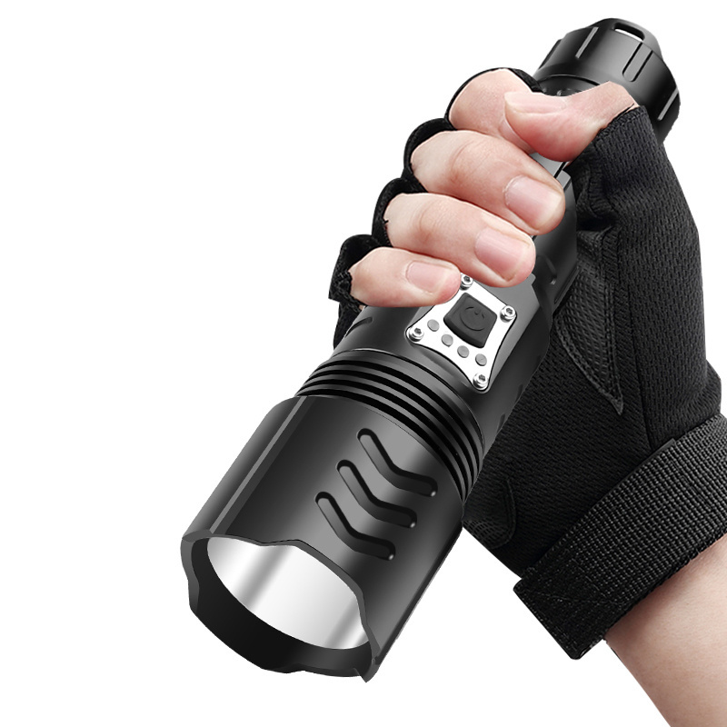 XHP90 Tactical Emergency Aluminum USB Led Torch Rechargeable 18650 26650 Battery Powerful Zoom LED XHP90 Flashlight