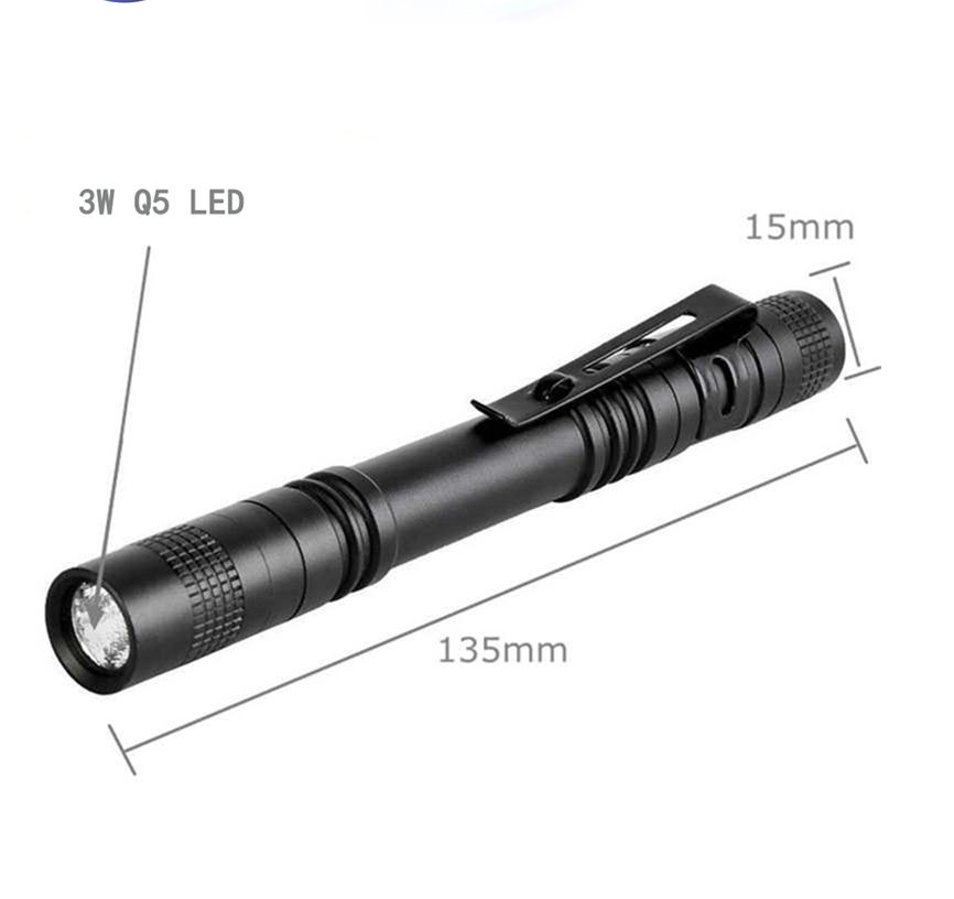 365nm 3W LED UV Penlight Mini UV LED Pen Light With Clip Function UV Pen Flashlight For Pet Urine Detect Use AAA Battery