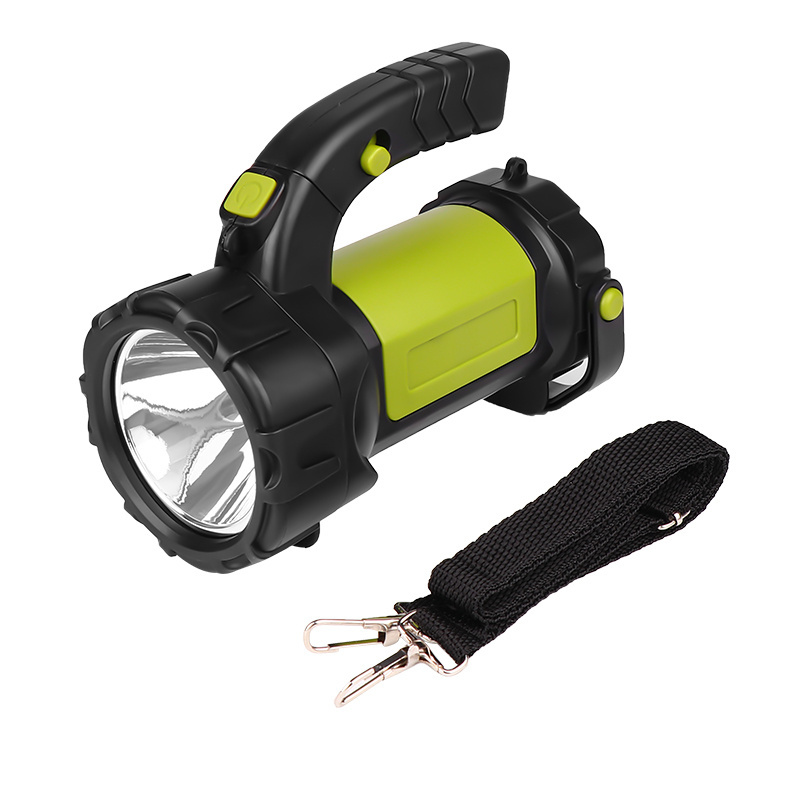 18650 Lithium Battery Wholesale Handheld torch flashlight  Plastic ABS Rechargeable LED Portable Searchlight