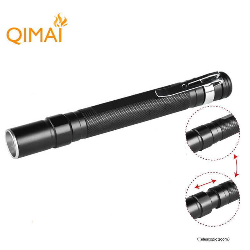 Yiwu Aluminum Pocket Led Mini Flashlight Zoomable Small Led Pen Flashlight