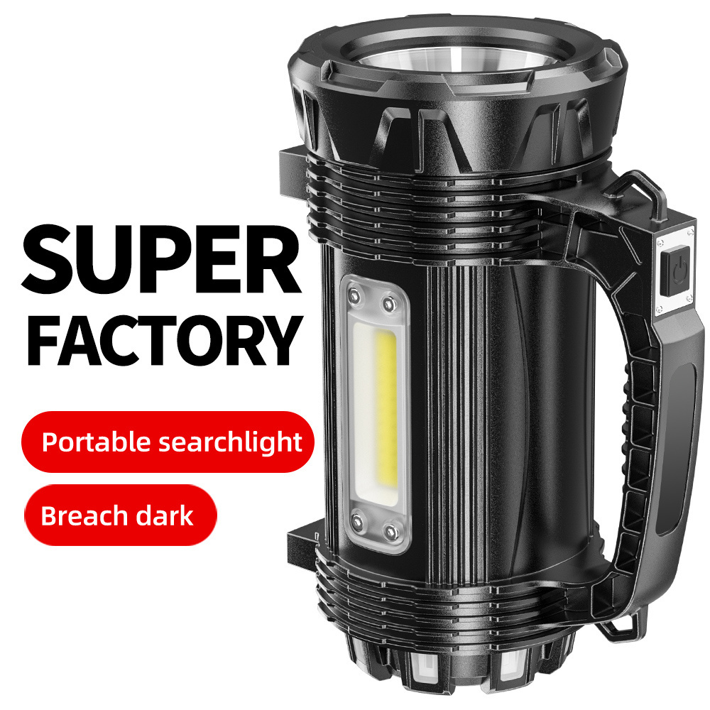 horn warning Handheld Spotlight Flashlight 90000 Lumens Emergencies Waterproof  Spotlight Fishing Hunting Hiking Searchlight