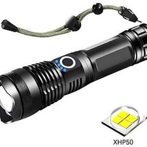 LED Rechargeable Flash light,Super Bright 7000 lumens XHP50 Powerful USB Tactical LED Flashlight Waterproof Torch Light Zoomable