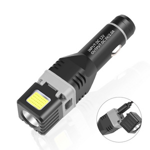 3in1 Car Use Flashlight 2 Modes Emergency Torch Super Bright Camping Light LED Working Light XPG Lantern Car Charging Flashlight