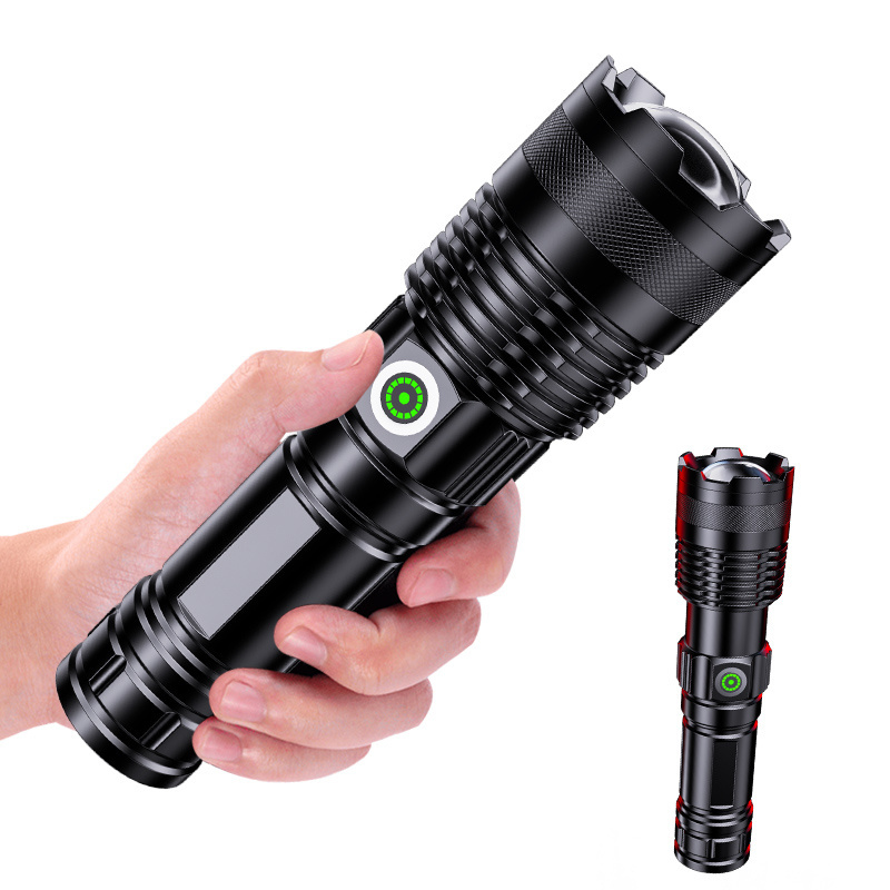 30W LED built-in battery Flashlight USB Rechargeable Range 1500 Meters Torch Light  Flashlights  Camping Hand Lamp