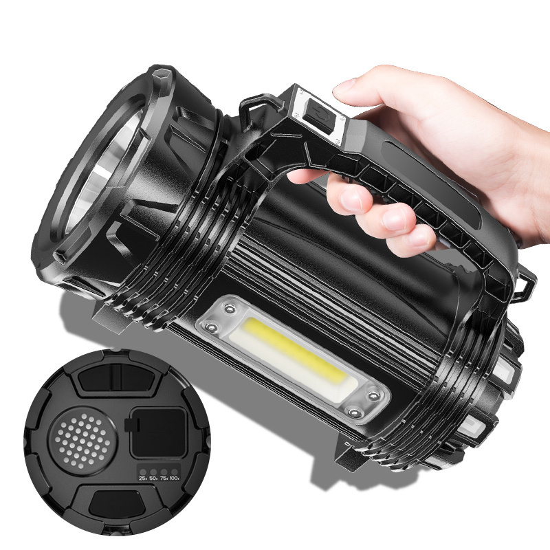 horn warning Handheld Spotlight Flashlight 90000 Lumens Emergencies Waterproof  Spotlight Fishing Hunting Hiking Searchlight